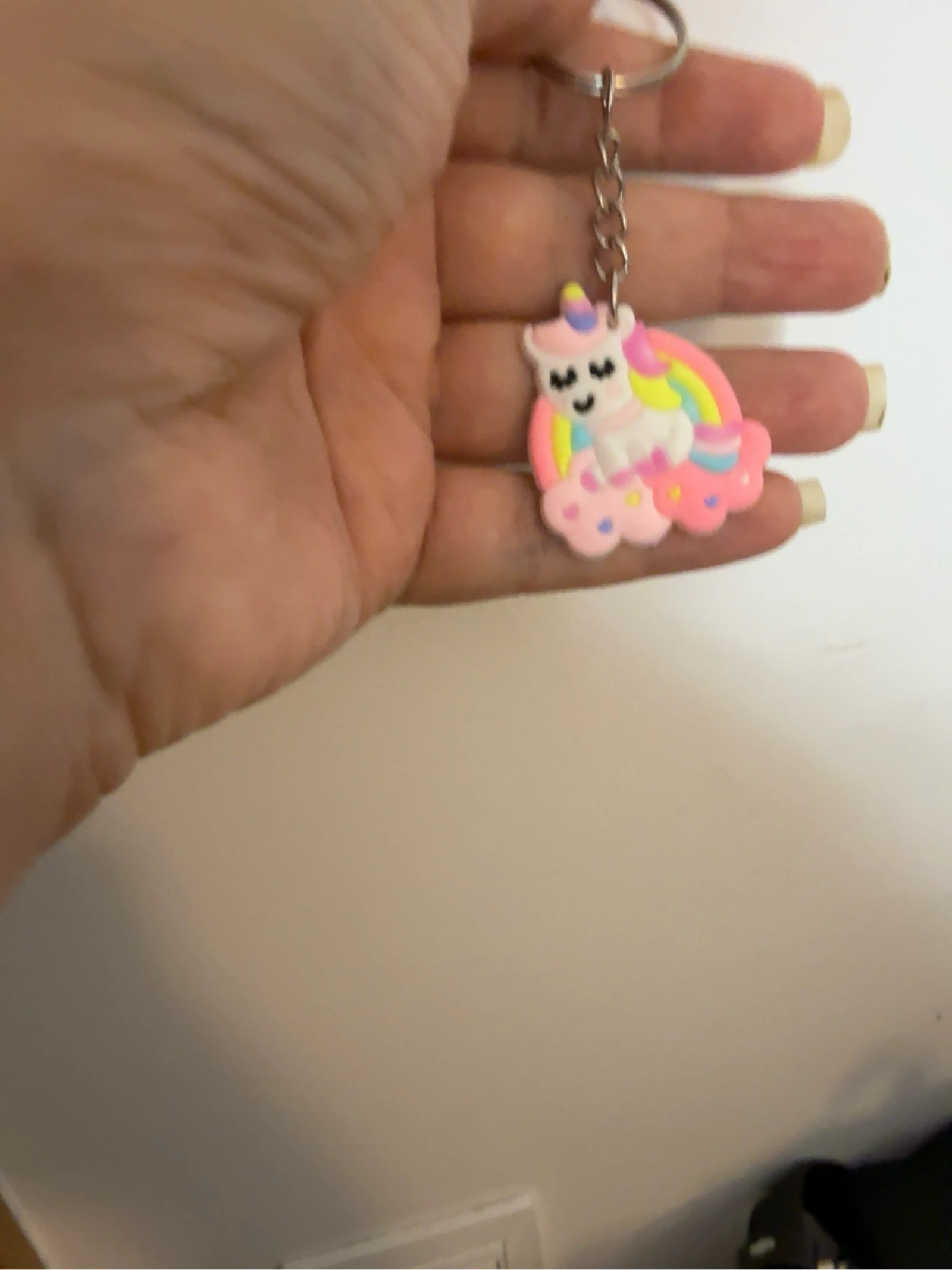 Kawaii eenhoorn regenboog PVC sleutelhanger – photo 3